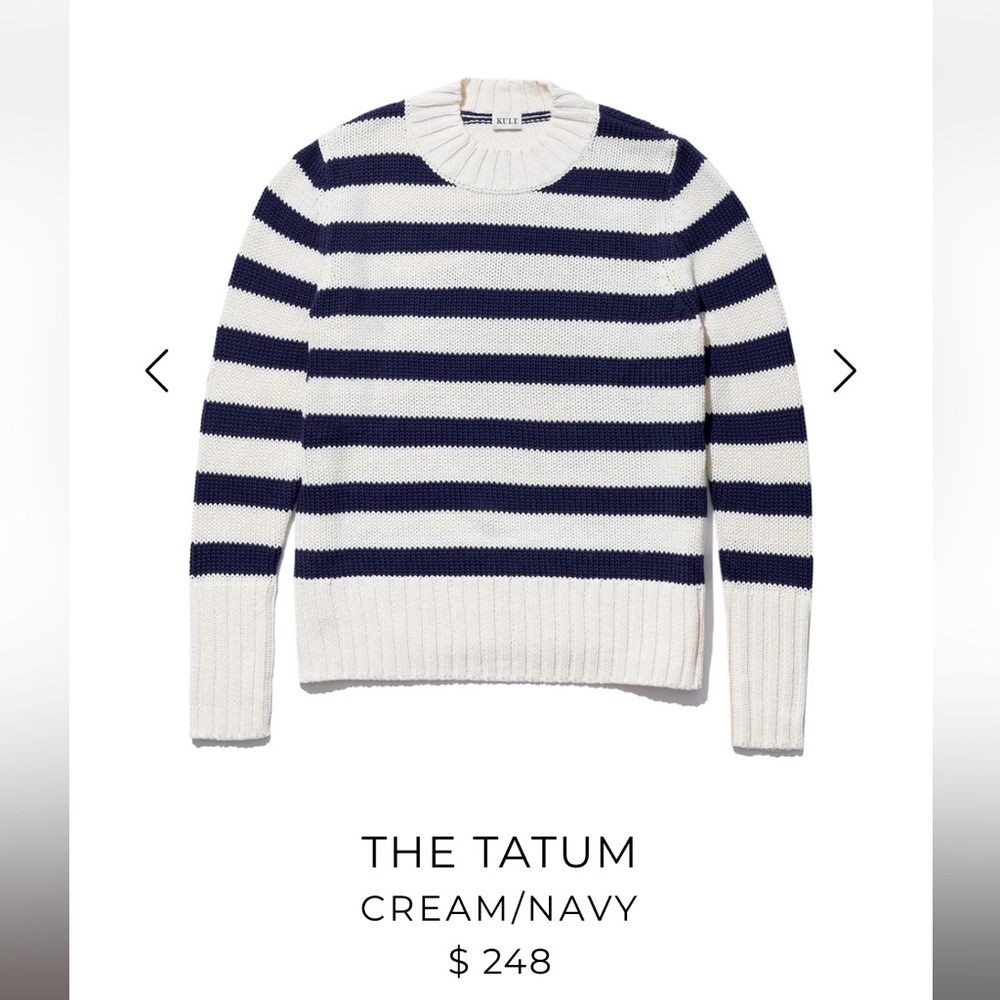 Kule Tatum Sweater in Cream/Navy
